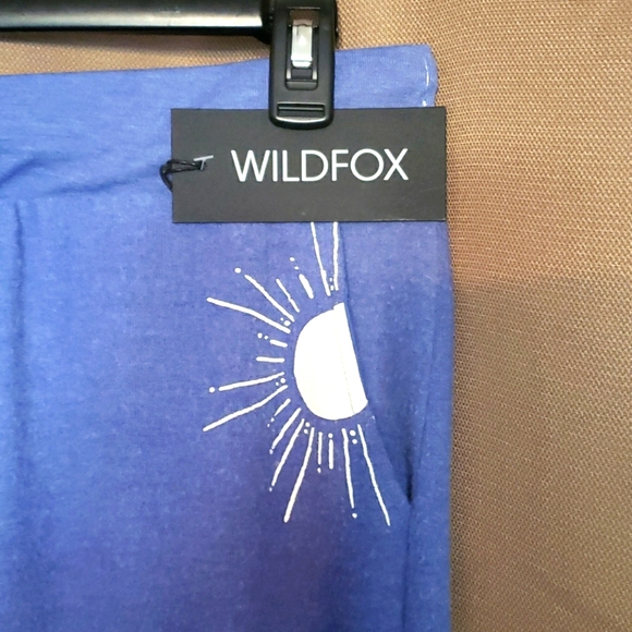 Wildfox Blue Sunshine Parker Sweatpants Size Large - Picture 3 of 6